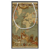 Wereldkaart Antiek 1886 geïllustreerd Klein Cadeauzakje (Achterkant)