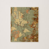 Wereldkaart Antiek 1886 geïllustreerd Legpuzzel (Verticaal)