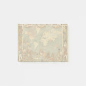 Wereldkaart Antiek 1886 geïllustreerd Post-it® Notes (Voorkant)