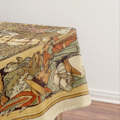 Wereldkaart Antiek 1886 geïllustreerd Tafelkleed (Voorbeeld)