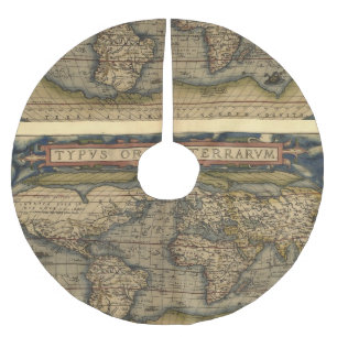Wereldkaart Antiek Atlas Kerstboom Rok
