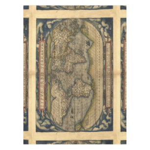 Wereldkaart Antiek Atlas Tafelkleed