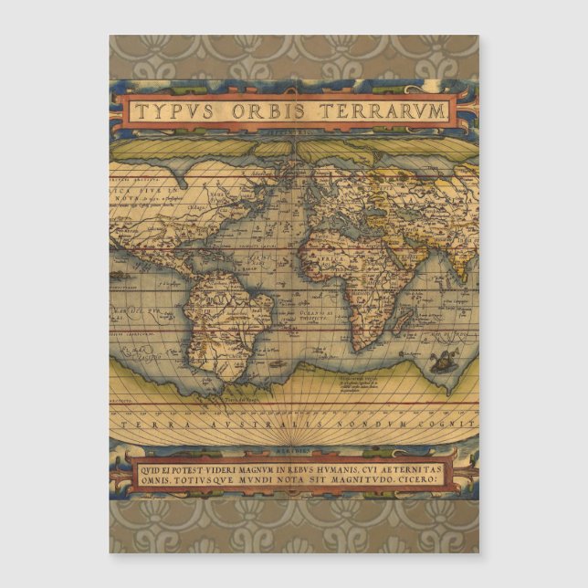 Wereldkaart Antiek Ortelius Europe Travel (Voorkant)