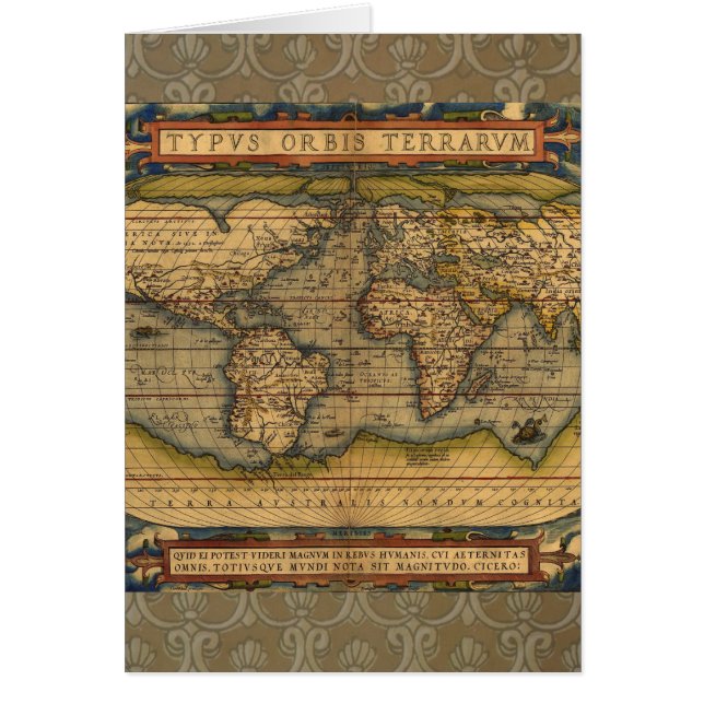 Wereldkaart Antiek Ortelius Europe Travel (Voorkant)
