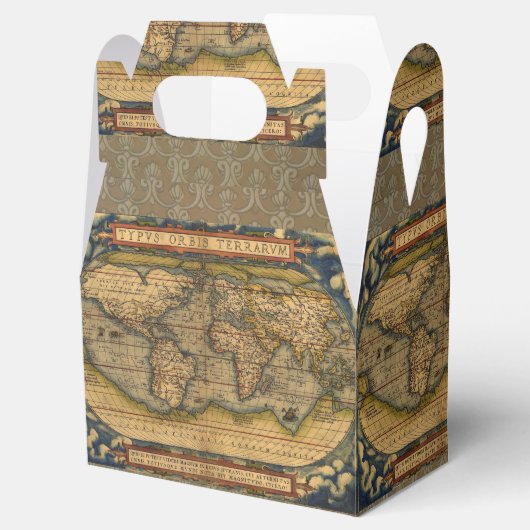 Wereldkaart Antiek Ortelius Europe Travel Bedankdoosjes (Geopend)