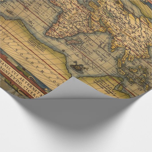 Wereldkaart Antiek Ortelius Europe Travel Cadeaupapier (Hoek)