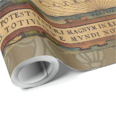 Wereldkaart Antiek Ortelius Europe Travel Cadeaupapier (Rol Hoek)