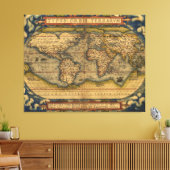 Wereldkaart Antiek Ortelius Europe Travel Canvas Afdruk (Insitu (Woonkamer))