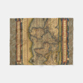 Wereldkaart Antiek Ortelius Europe Travel Fleece Deken (Voorkant (Horizontaal))