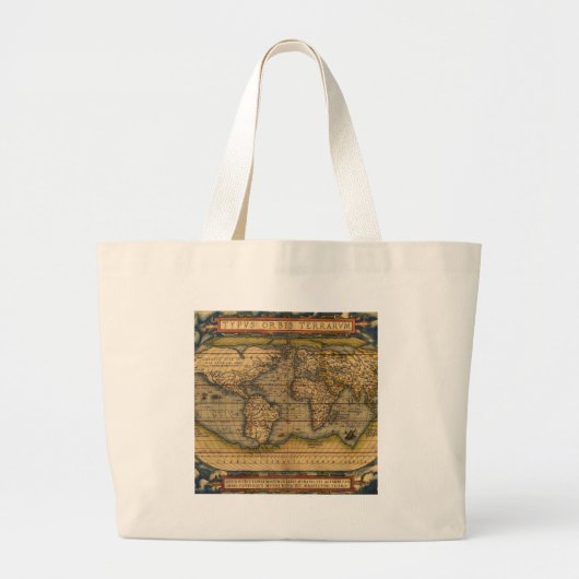 Wereldkaart Antiek Ortelius Europe Travel Grote Tote Bag (Voorkant)