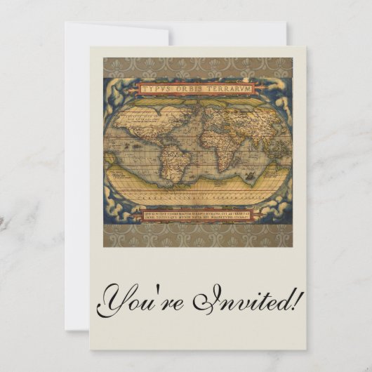 Wereldkaart Antiek Ortelius Europe Travel Kaart (Voorkant)