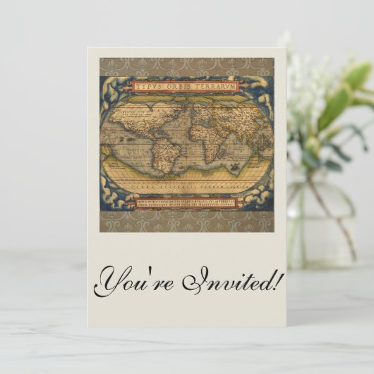 Wereldkaart Antiek Ortelius Europe Travel Kaart (Staand voorkant)