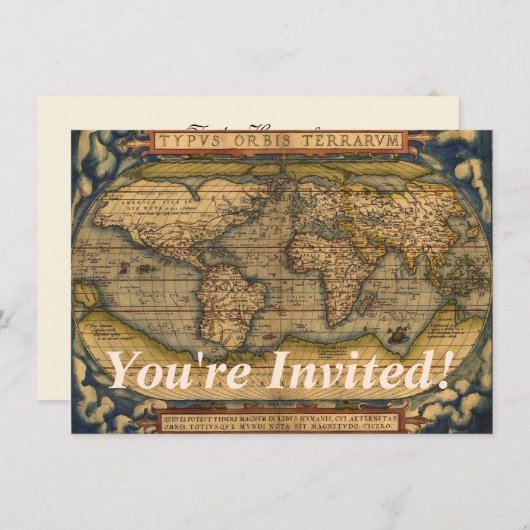 Wereldkaart Antiek Ortelius Europe Travel Kaart (Voorkant / Achterkant)