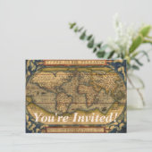 Wereldkaart Antiek Ortelius Europe Travel Kaart (Staand voorkant)