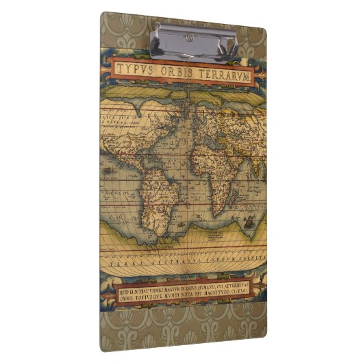 Wereldkaart Antiek Ortelius Europe Travel Klembord (Rechts)