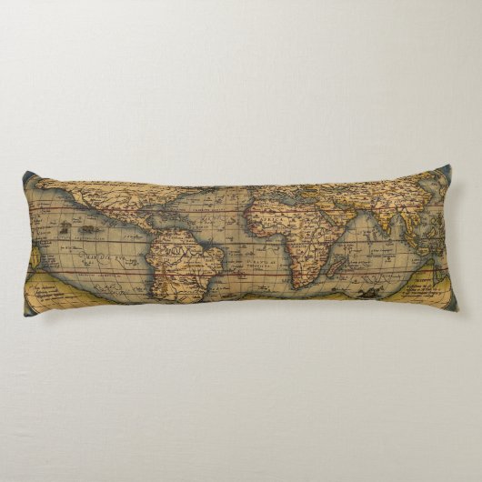 Wereldkaart Antiek Ortelius Europe Travel Lichaamskussen (Achterkant)