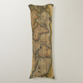 Wereldkaart Antiek Ortelius Europe Travel Lichaamskussen (Voorkant Verticaal)