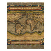Wereldkaart Antiek Ortelius Europe Travel Perfect Poster (Voorkant)