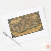 Wereldkaart Antiek Ortelius Europe Travel Rechthoekige Sticker (Envelop)