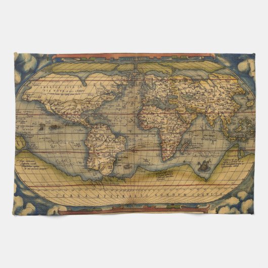 Wereldkaart Antiek Ortelius Europe Travel Theedoek (Horizontaal)