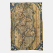 Wereldkaart Antiek Ortelius Europe Travel Theedoek (Verticaal)