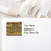 Wereldkaart Antiek Ortellius Europe Travel Etiket (Insitu)