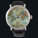 Wereldkaart Antiek reisreis kunst Horloge<br><div class="desc">.</div>