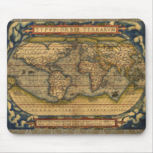 Wereldkaart Antique Ortellius Europa Reizen Muismat
