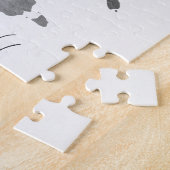 Wereldkaart Art Zwart Wit Nautisch Legpuzzel (Zijkant)