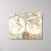 Wereldkaart Atlas Afbeelding Canvas Afdruk (Voorkant)