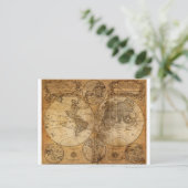 Wereldkaart Atlas Briefkaart (Staand voorkant)