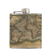  Wereldkaart Atlas Historisch Heupfles (Voorkant)