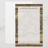  Wereldkaart Atlas Historisch Ontwerp Briefpapier (Voorkant / Achterkant)