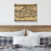 Wereldkaart Atlas Historisch Ontwerp Canvas Afdruk (Insitu (Slaapkamer))