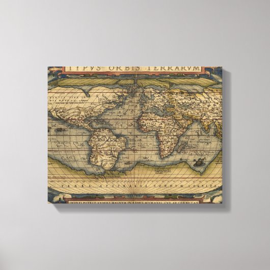 Wereldkaart Atlas Historisch Ontwerp Canvas Afdruk (Voorkant)