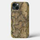  Wereldkaart Atlas Historisch Ontwerp Case-Mate iPhone Case (Achterkant)
