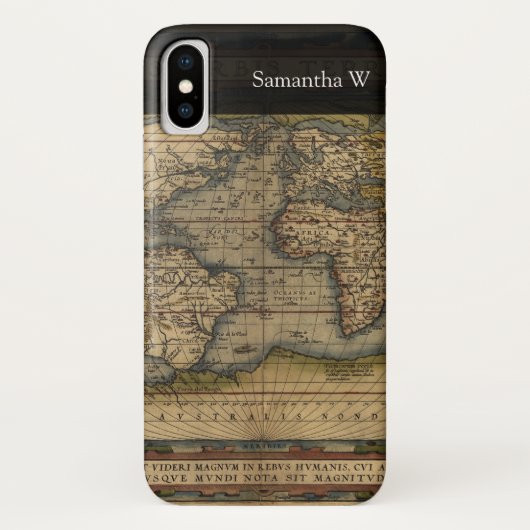 Wereldkaart Atlas Historisch Ontwerp Case-Mate iPhone Case (Achterkant)