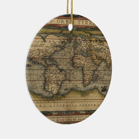  Wereldkaart Atlas Historisch Ontwerp Keramisch Ornament (Rechts)