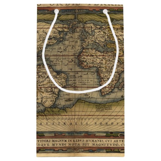  Wereldkaart Atlas Historisch Ontwerp Klein Cadeauzakje (Achterkant)