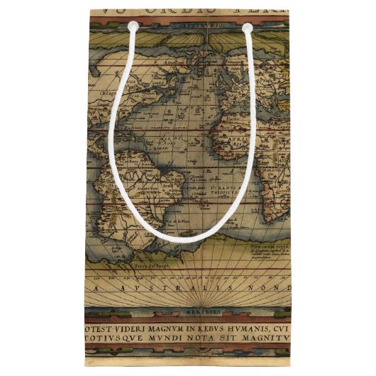  Wereldkaart Atlas Historisch Ontwerp Klein Cadeauzakje (Voorkant)