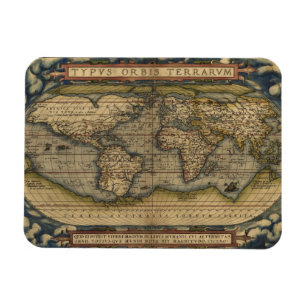 Wereldkaart Atlas Historisch Ontwerp Magneet