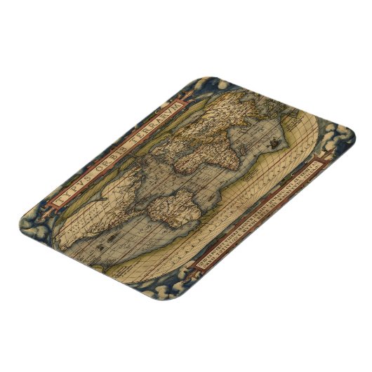  Wereldkaart Atlas Historisch Ontwerp Magneet (Linkerzijde)