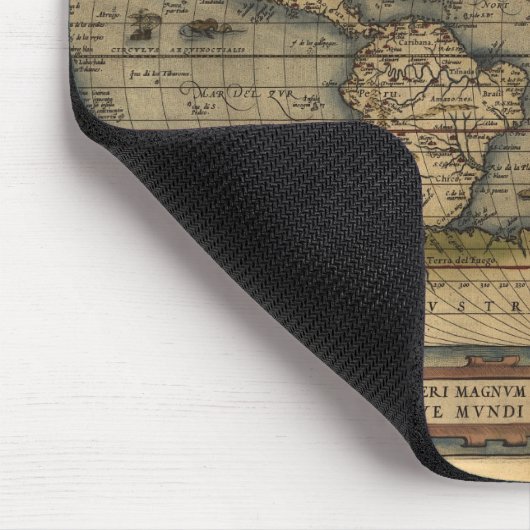  Wereldkaart Atlas Historisch Ontwerp Muismat (Hoek)