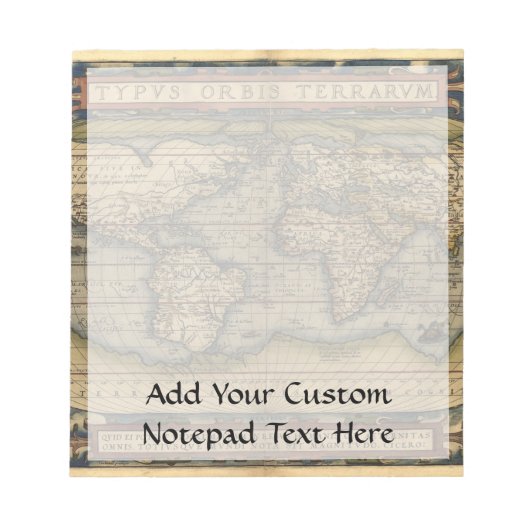  Wereldkaart Atlas Historisch Ontwerp Notitieblok (Voorkant)