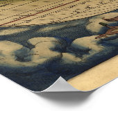  Wereldkaart Atlas Historisch Ontwerp Poster (Hoek)