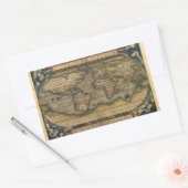  Wereldkaart Atlas Historisch Ontwerp Rechthoekige Sticker (Envelop)