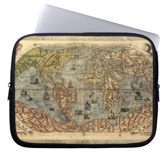 Wereldkaart  atlas Historische continenten Laptop Sleeve (Voorkant)