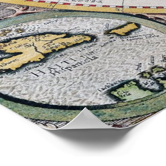 Wereldkaart  atlas poster (Hoek)