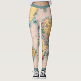 Wereldkaart Atlas Travel Lover Leggings