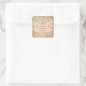 Wereldkaart Avontuur en Reizen Bruiloft Vierkante Sticker (Tas)